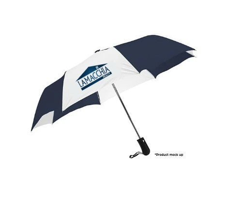 Navy and white LR umbrella